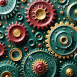 Amazing Digital Graphics Art Collection - Colorful Gears Artistic Graphic Textures Designs