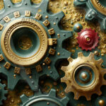 Amazing Digital Graphics Art Collection - Colorful Gears Artistic Graphic Textures Designs