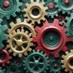 Amazing Digital Graphics Art Collection - Colorful Gears Artistic Graphic Textures Designs