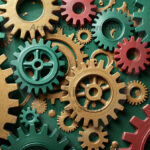 Amazing Digital Graphics Art Collection - Colorful Gears Artistic Graphic Textures Designs