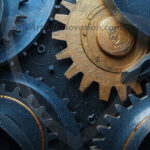Amazing Graphics Art Collection: Modern Metallic Gears - HD Desktop Wallpaper & Backgrounds.