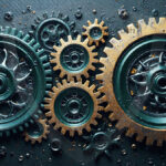Amazing Graphics Art Collection: Modern Metallic Gears - HD Desktop Wallpaper & Backgrounds.