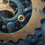 Amazing Graphics Art Collection: Modern Metallic Gears - HD Desktop Wallpaper & Backgrounds.