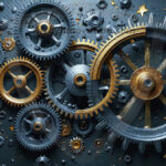 Amazing Graphics Art Collection: Modern Metallic Gears - HD Desktop Wallpaper & Backgrounds.