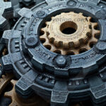 Amazing Graphics Art Collection: Modern Metallic Gears - HD Desktop Wallpaper & Backgrounds.