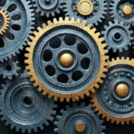 Amazing Graphics Art Collection: Modern Metallic Gears - HD Desktop Wallpaper & Backgrounds.