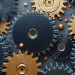 Amazing Graphics Art Collection: Modern Metallic Gears - HD Desktop Wallpaper & Backgrounds.