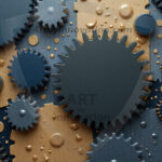 Amazing Graphics Art Collection: Modern Metallic Gears - HD Desktop Wallpaper & Backgrounds.