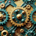 Amazing Graphics Art Collection: Modern Metallic Gears - HD Desktop Wallpaper & Backgrounds.