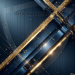 Amazing Digital Graphics Art Collection - Blue & Gold Artistic Graphic Textures Designs