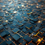 Amazing Graphics Art Collection: Gold, Blue, & Black Technology - HD Desktop Wallpaper & Backgrounds.