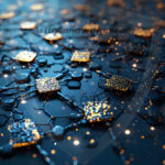 Amazing Graphics Art Collection: Gold, Blue, & Black Technology - HD Desktop Wallpaper & Backgrounds.