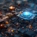 Amazing Graphics Art Collection: Gold, Blue, & Black Technology - HD Desktop Wallpaper & Backgrounds.