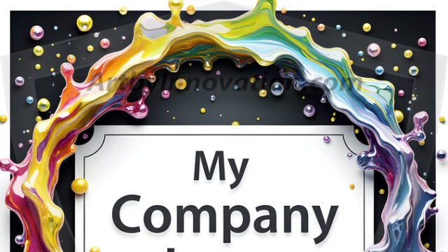 Logo Colored Water Dynamic: Amazing Digital Graphics Art Collection.
A Rainbow of Colored Water in Motion, using a colorful palette. Bursting out of the water, dynamitic flowing streams of color, with a metallic metal plate for a company logo.