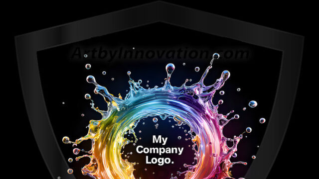 Logo Colored Water Dynamic: Amazing Digital Graphics Art Collection.
A Rainbow of Colored Water in Motion, using a colorful palette. Bursting out of the water, dynamitic flowing streams of color, with a metallic metal plate for a company logo.