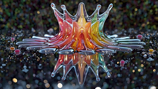 Logo Colored Water Dynamic: Amazing Digital Graphics Art Collection.
A Rainbow of Colored Water in Motion, using a colorful palette. Bursting out of the water, dynamitic flowing streams of color, with a metallic metal plate for a company logo.