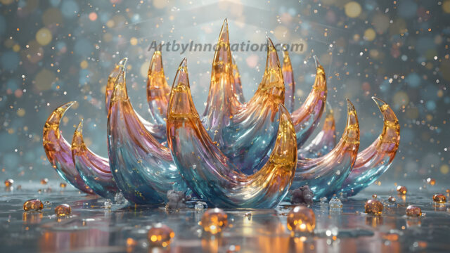 Logo Colored Water Dynamic: Amazing Digital Graphics Art Collection.
A Rainbow of Colored Water in Motion, using a colorful palette. Bursting out of the water, dynamitic flowing streams of color, with a metallic metal plate for a company logo.