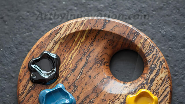 AI-generated painter palette and artist board digital designs — polished metallic palettes, winged fantasy palettes, and premium artist mixing board art in UHD by Art by Innovation.