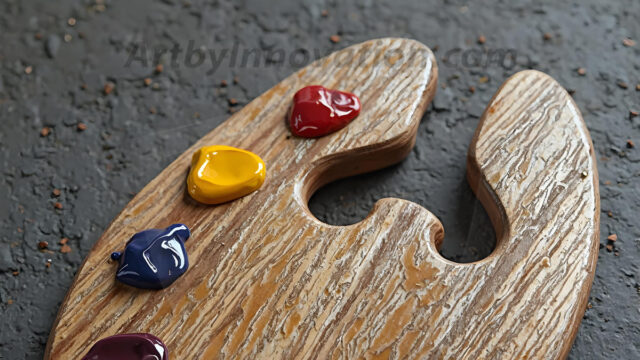 AI-generated painter palette and artist board digital designs — polished metallic palettes, winged fantasy palettes, and premium artist mixing board art in UHD by Art by Innovation.