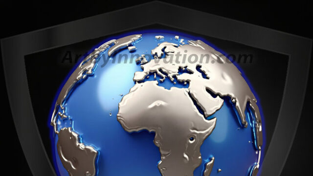 AI-generated Earth orb art featuring sculpted golden continents and deep sapphire oceans, reimagining our planet as a breathtaking artistic object.