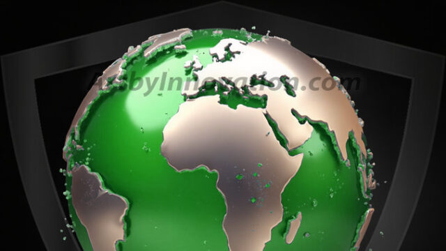 AI-generated Earth orb art featuring sculpted golden continents and deep sapphire oceans, reimagining our planet as a breathtaking artistic object.