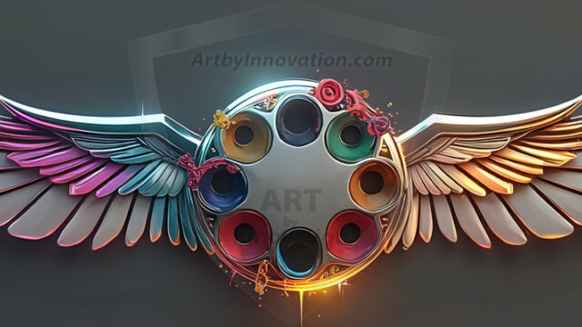 Logo Artist Pallet Winged Design: Amazing Digital Graphics Art Collection.
Company Logo Designs, logo designs without text, ready for creating your brand identity and logo for your business or project. Exactly what your company needs to get started. Part of the Amazing Digital Graphics Art Collection.