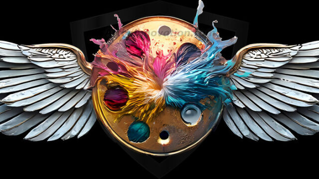 Logo Artist Pallet Winged Design: Amazing Digital Graphics Art Collection.
Company Logo Designs, logo designs without text, ready for creating your brand identity and logo for your business or project. Exactly what your company needs to get started. Part of the Amazing Digital Graphics Art Collection.