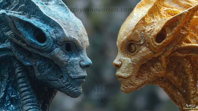 Amazing Alien Life forms and Planets. Fantasy Photographs, by Art by Innovation. Vibrant and detailed, high-resolution quality rendering of fantasy worlds with amazing creatures, both the fauna and flora, that might exist on alien worlds.