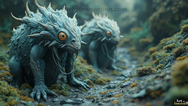 Amazing Alien Life forms and Planets. Fantasy Photographs, by Art by Innovation. Vibrant and detailed, high-resolution quality rendering of fantasy worlds with amazing creatures, both the fauna and flora, that might exist on alien worlds.