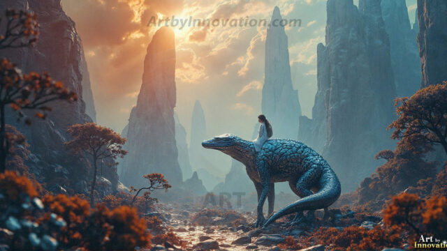 Amazing Alien Life forms and Planets. Fantasy Photographs, by Art by Innovation. Vibrant and detailed, high-resolution quality rendering of fantasy worlds with amazing creatures, both the fauna and flora, that might exist on alien worlds.