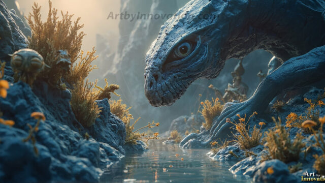 Amazing Alien Life forms and Planets. Fantasy Photographs, by Art by Innovation. Vibrant and detailed, high-resolution quality rendering of fantasy worlds with amazing creatures, both the fauna and flora, that might exist on alien worlds.