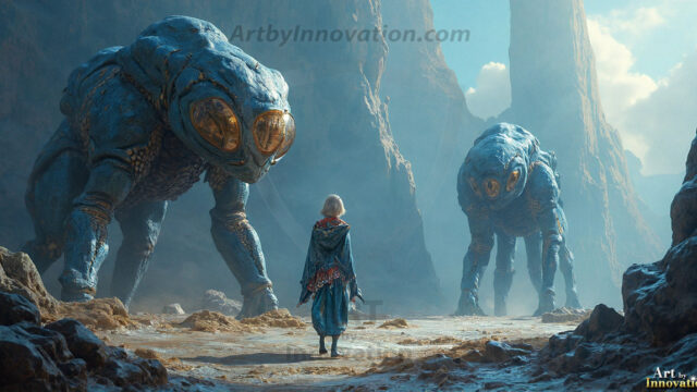 Amazing Alien Life forms and Planets. Fantasy Photographs, by Art by Innovation. Vibrant and detailed, high-resolution quality rendering of fantasy worlds with amazing creatures, both the fauna and flora, that might exist on alien worlds.