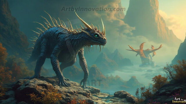 Amazing Alien Life forms and Planets. Fantasy Photographs, by Art by Innovation. Vibrant and detailed, high-resolution quality rendering of fantasy worlds with amazing creatures, both the fauna and flora, that might exist on alien worlds.