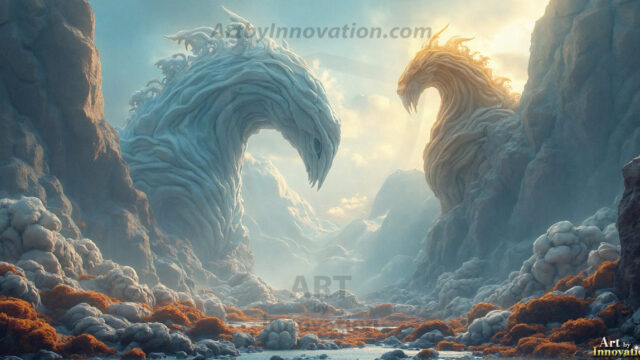 Amazing Alien Life forms and Planets. Fantasy Photographs, by Art by Innovation. Vibrant and detailed, high-resolution quality rendering of fantasy worlds with amazing creatures, both the fauna and flora, that might exist on alien worlds.