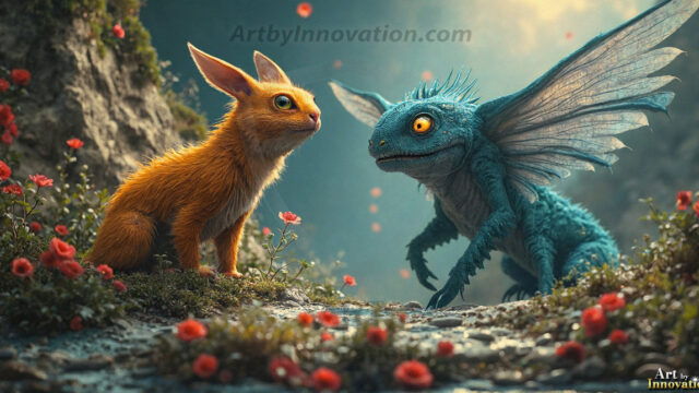 Amazing Alien Life forms and Planets. Fantasy Photographs, by Art by Innovation. Vibrant and detailed, high-resolution quality rendering of fantasy worlds with amazing creatures, both the fauna and flora, that might exist on alien worlds.