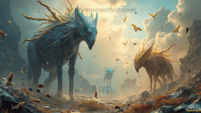Amazing Alien Life forms and Planets. Fantasy Photographs, by Art by Innovation. Vibrant and detailed, high-resolution quality rendering of fantasy worlds with amazing creatures, both the fauna and flora, that might exist on alien worlds.