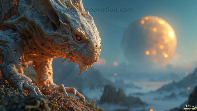 Amazing Alien Life forms and Planets. Fantasy Photographs, by Art by Innovation. Vibrant and detailed, high-resolution quality rendering of fantasy worlds with amazing creatures, both the fauna and flora, that might exist on alien worlds.