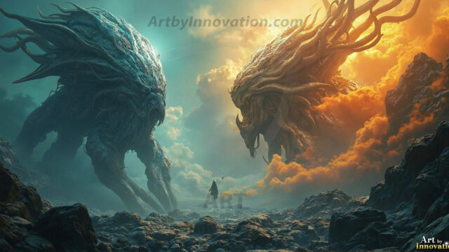 Amazing Alien Life forms and Planets. Fantasy Photographs, by Art by Innovation. Vibrant and detailed, high-resolution quality rendering of fantasy worlds with amazing creatures, both the fauna and flora, that might exist on alien worlds.