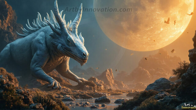 Amazing Alien Life forms and Planets. Fantasy Photographs, by Art by Innovation. Vibrant and detailed, high-resolution quality rendering of fantasy worlds with amazing creatures, both the fauna and flora, that might exist on alien worlds.