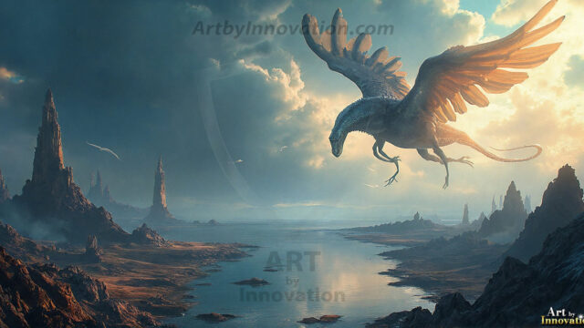 Amazing Alien Life forms and Planets. Fantasy Photographs, by Art by Innovation. Vibrant and detailed, high-resolution quality rendering of fantasy worlds with amazing creatures, both the fauna and flora, that might exist on alien worlds.