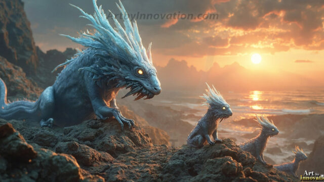 Amazing Alien Life forms and Planets. Fantasy Photographs, by Art by Innovation. Vibrant and detailed, high-resolution quality rendering of fantasy worlds with amazing creatures, both the fauna and flora, that might exist on alien worlds.