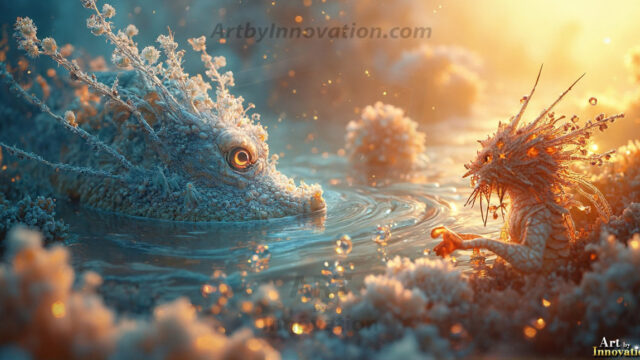 Amazing Alien Life forms and Planets. Fantasy Photographs, by Art by Innovation. Vibrant and detailed, high-resolution quality rendering of fantasy worlds with amazing creatures, both the fauna and flora, that might exist on alien worlds.