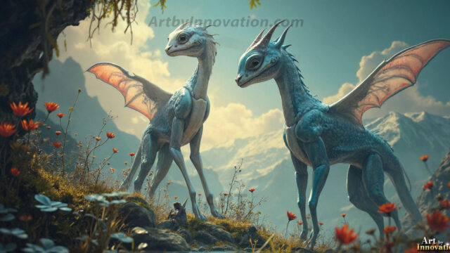 Amazing Alien Life forms and Planets. Fantasy Photographs, by Art by Innovation. Vibrant and detailed, high-resolution quality rendering of fantasy worlds with amazing creatures, both the fauna and flora, that might exist on alien worlds.
