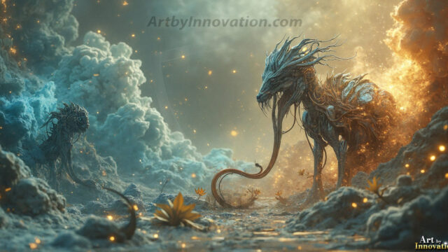 Amazing Alien Life forms and Planets. Fantasy Photographs, by Art by Innovation. Vibrant and detailed, high-resolution quality rendering of fantasy worlds with amazing creatures, both the fauna and flora, that might exist on alien worlds.