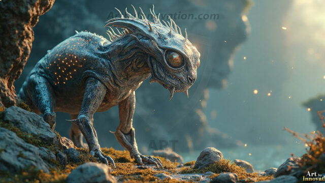 Amazing Alien Life forms and Planets. Fantasy Photographs, by Art by Innovation. Vibrant and detailed, high-resolution quality rendering of fantasy worlds with amazing creatures, both the fauna and flora, that might exist on alien worlds.