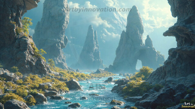 Amazing Alien Life forms and Planets. Fantasy Photographs, by Art by Innovation. Vibrant and detailed, high-resolution quality rendering of fantasy worlds with amazing creatures, both the fauna and flora, that might exist on alien worlds.