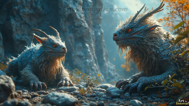 Amazing Alien Life forms and Planets. Fantasy Photographs, by Art by Innovation. Vibrant and detailed, high-resolution quality rendering of fantasy worlds with amazing creatures, both the fauna and flora, that might exist on alien worlds.