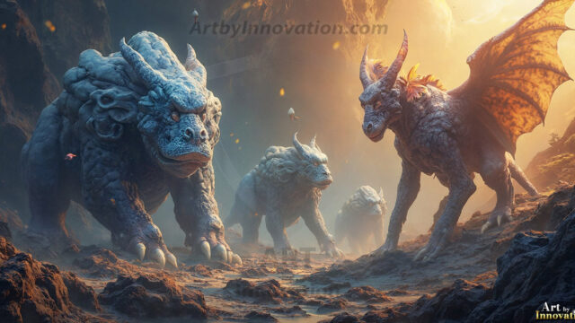 Amazing Alien Life forms and Planets. Fantasy Photographs, by Art by Innovation. Vibrant and detailed, high-resolution quality rendering of fantasy worlds with amazing creatures, both the fauna and flora, that might exist on alien worlds.