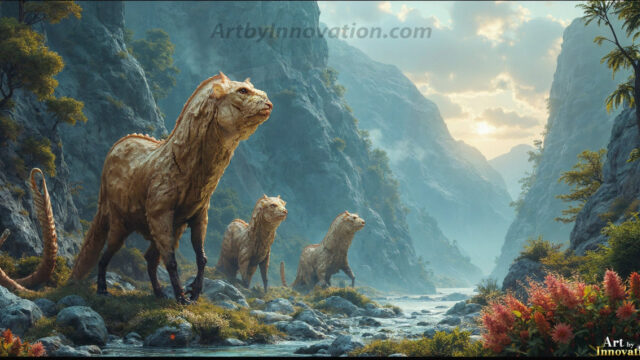 Amazing Alien Life forms and Planets. Fantasy Photographs, by Art by Innovation. Vibrant and detailed, high-resolution quality rendering of fantasy worlds with amazing creatures, both the fauna and flora, that might exist on alien worlds.