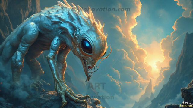 Amazing Alien Life forms and Planets. Fantasy Photographs, by Art by Innovation. Vibrant and detailed, high-resolution quality rendering of fantasy worlds with amazing creatures, both the fauna and flora, that might exist on alien worlds.